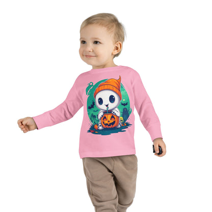 Toddler Long Sleeve Tee - Cute Halloween Design - Soft & Cozy Toddler Shirt