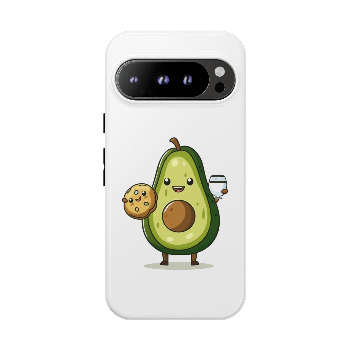 Tough Cases with Cute avocado cartoon character for iPhone, Samsung, and Google case