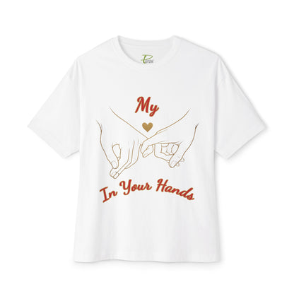 Unisex Oversized Boxy Tee - 'Love Connection' Graphic T-Shirt