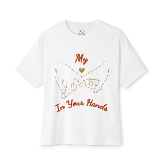 Unisex Oversized Boxy Tee - 'Love Connection' Graphic T-Shirt