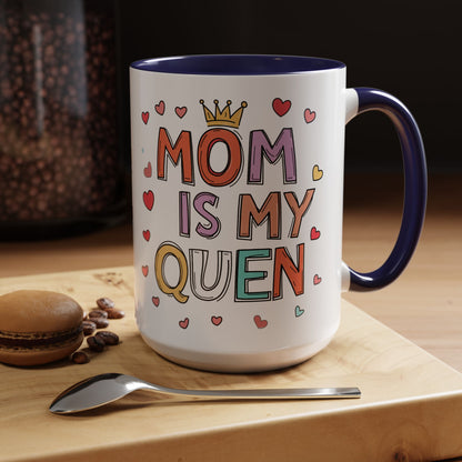 Queen Mom Accent Coffee Mug - Perfect Gift for Mother's Day - Birthday Gift