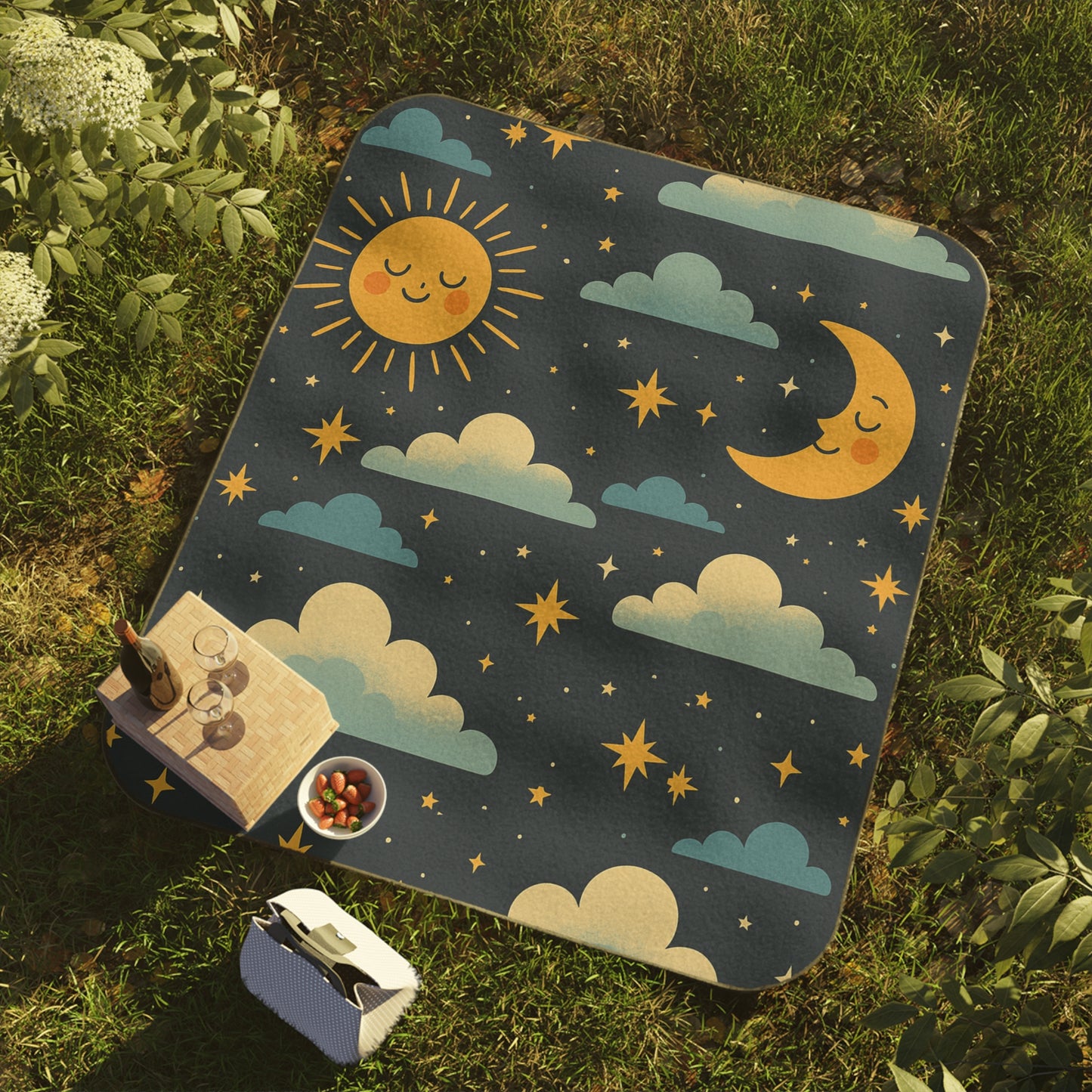Cozy Starry Sky Picnic Blanket - Perfect for Outdoor Gatherings