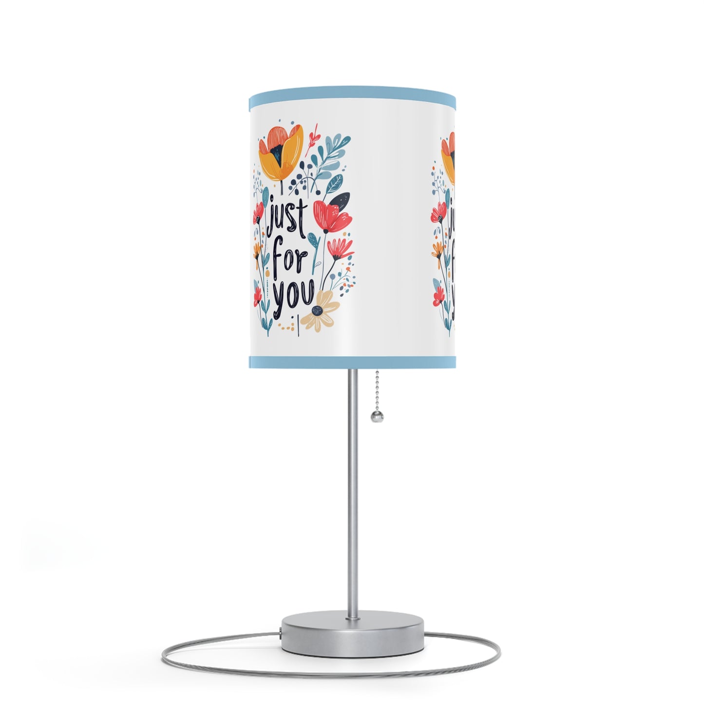 Floral Table Lamp - "Just For You" Design - Gift - Lamp on a Stand, US|CA plug - Table Lamps