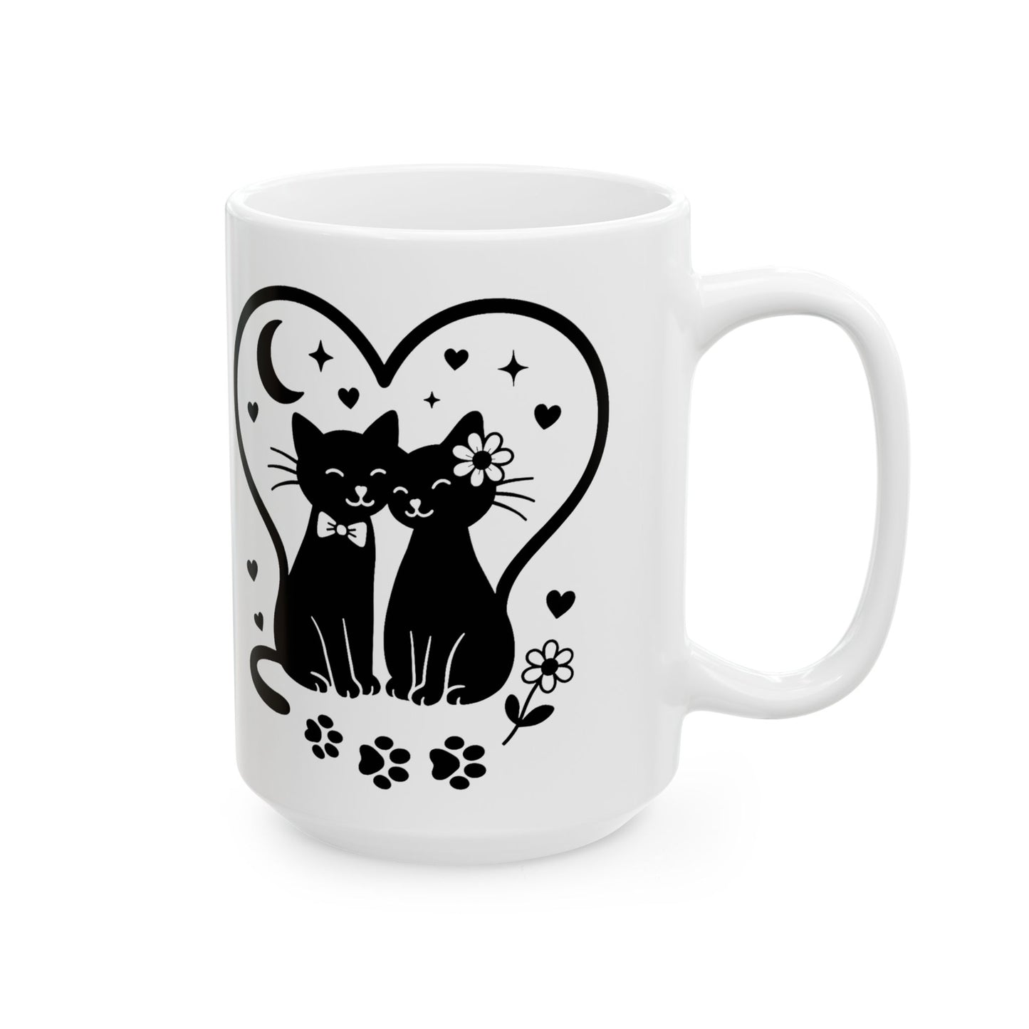 Cute Cat Lover Ceramic Mug - 11oz & 15oz - Perfect for Home & Office