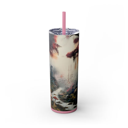 Skinny Tumbler with Straw, 20oz - Forest Insulated Tumbler