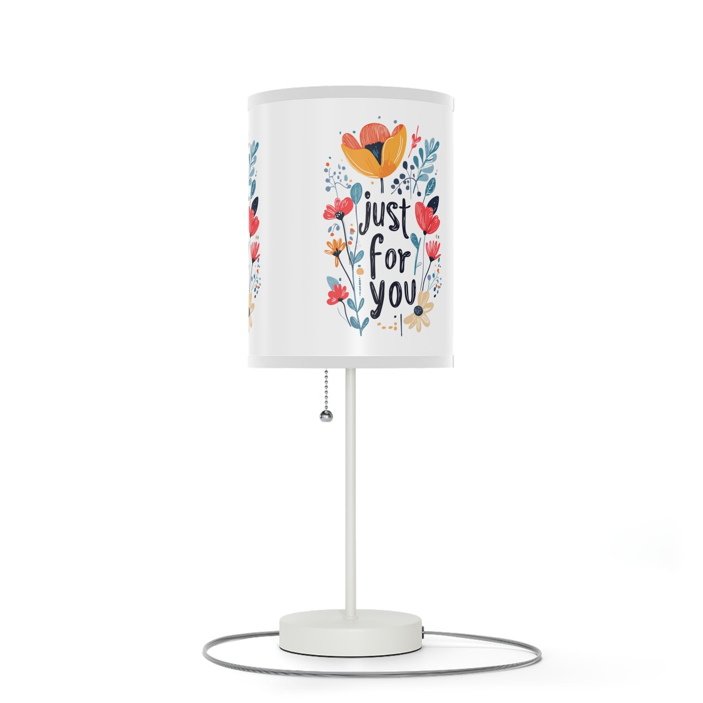 Floral Table Lamp - "Just For You" Design - Gift - Lamp on a Stand, US|CA plug - Table Lamps