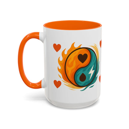 Bold Yin Yang Accent Coffee Mug – 11oz & 15oz – Perfect for Coffee Lovers