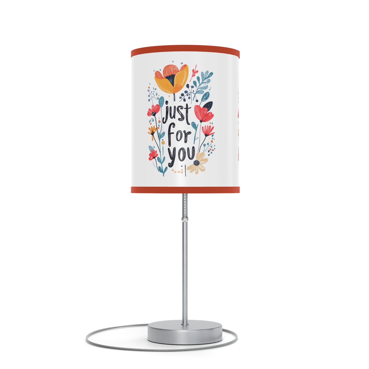 Floral Table Lamp - "Just For You" Design - Gift - Lamp on a Stand, US|CA plug - Table Lamps