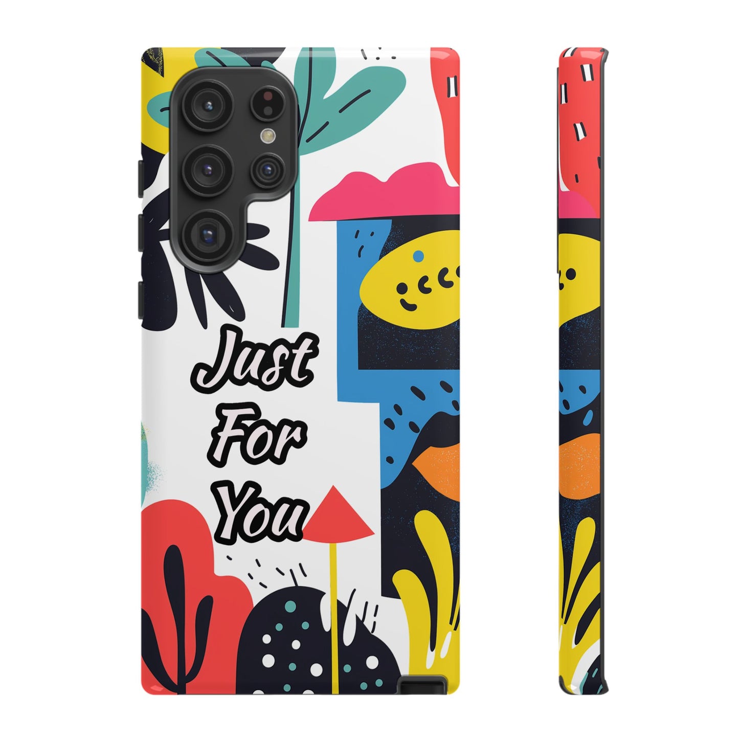 Colorful Phone Case with "Just For You" Design - Fun Gift, Unique Phone Accessory, Vibrant Design, Custom Gift Idea, Personal Touch