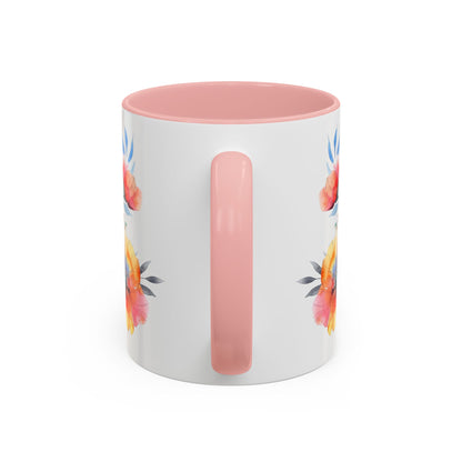 Oil colored  Wildflowers Accent Coffee Mug,  (11oz, 15oz)