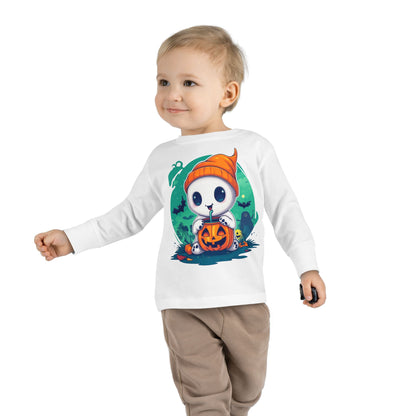 Toddler Long Sleeve Tee - Cute Halloween Design - Soft & Cozy Toddler Shirt