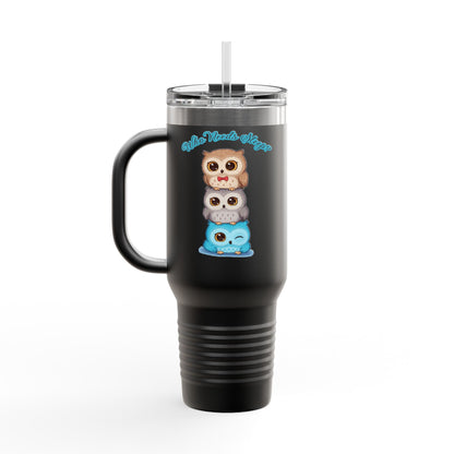 Cute Owl Insulated Travel Mug - 40oz, Perfect for Coffee Lovers