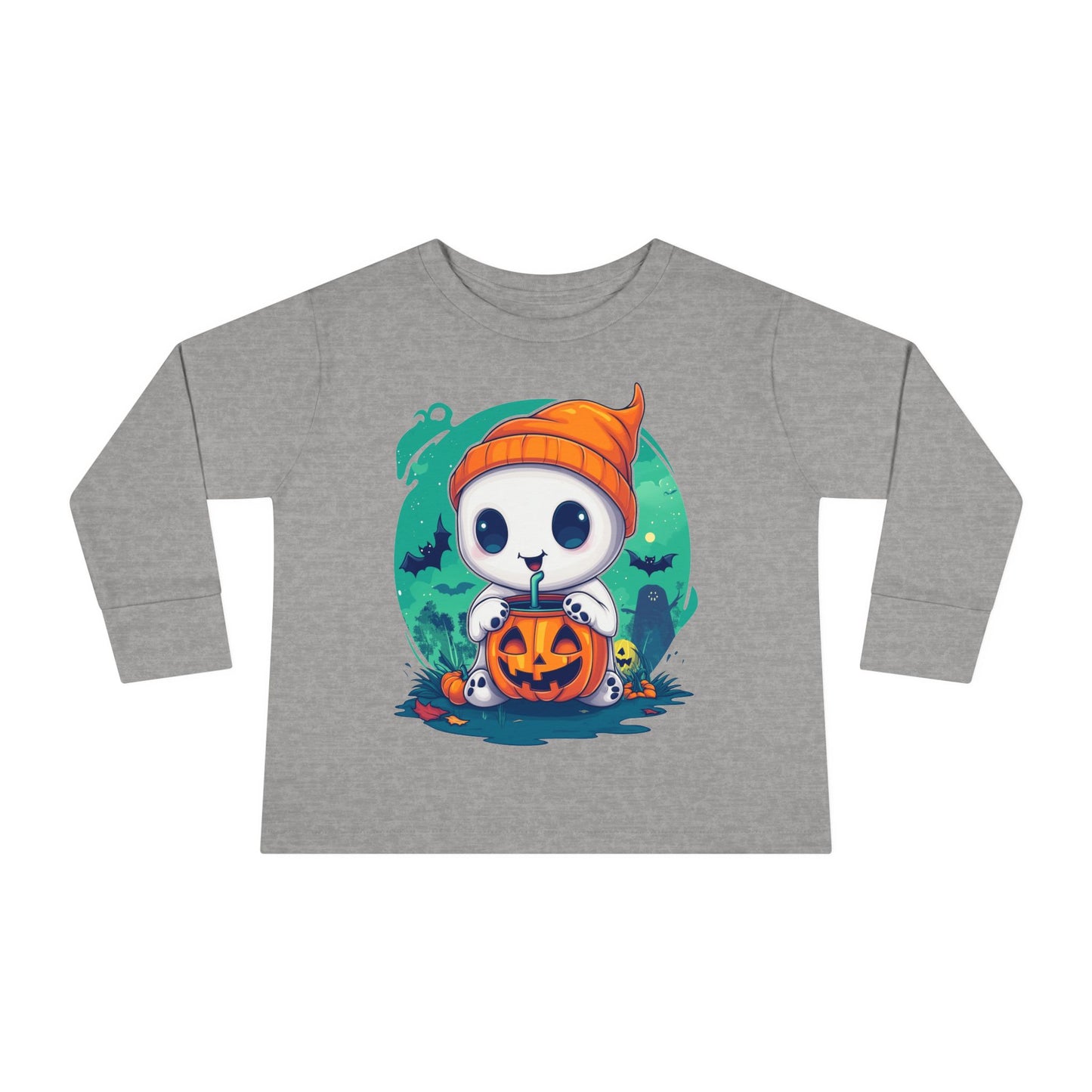 Toddler Long Sleeve Tee - Cute Halloween Design - Soft & Cozy Toddler Shirt