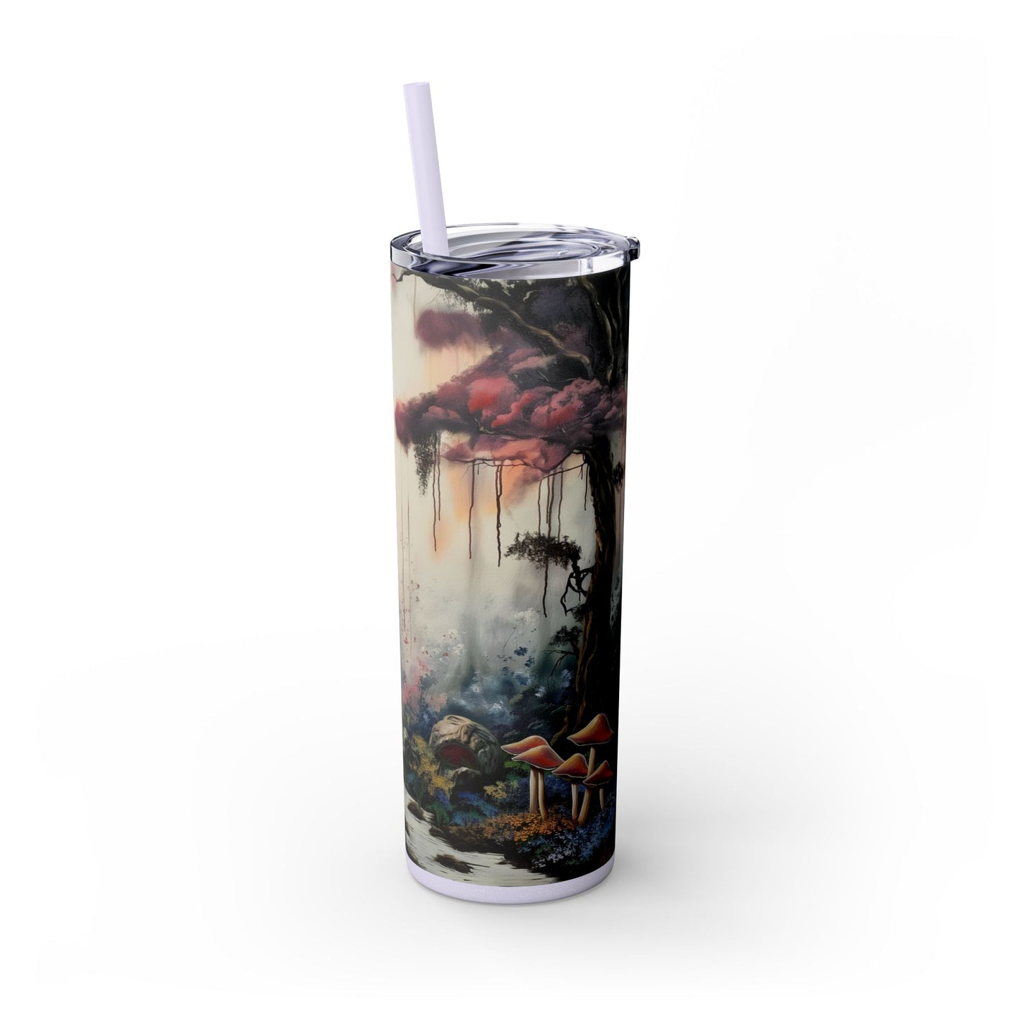 Skinny Tumbler with Straw, 20oz - Forest Insulated Tumbler