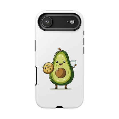 Tough Cases with Cute avocado cartoon character for iPhone, Samsung, and Google case