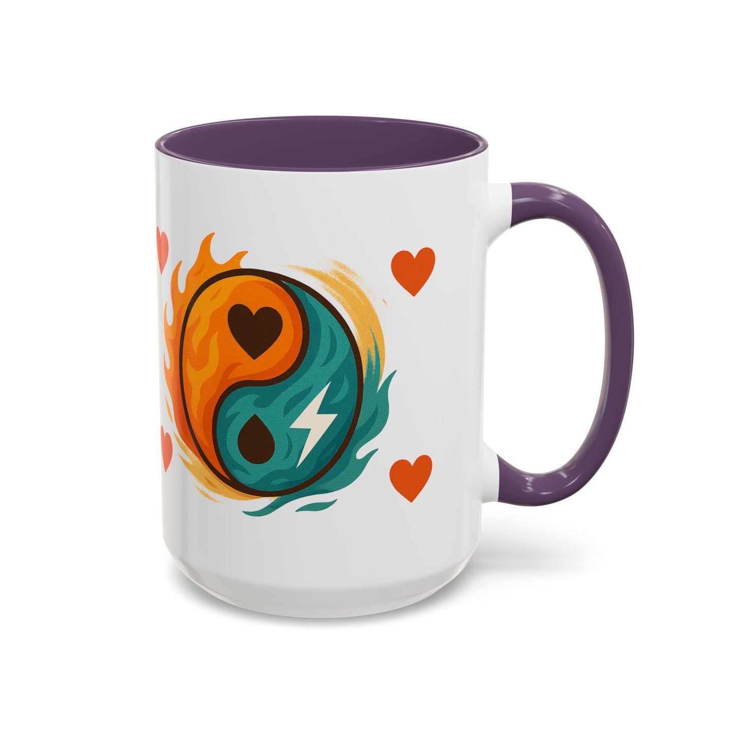 Bold Yin Yang Accent Coffee Mug – 11oz & 15oz – Perfect for Coffee Lovers