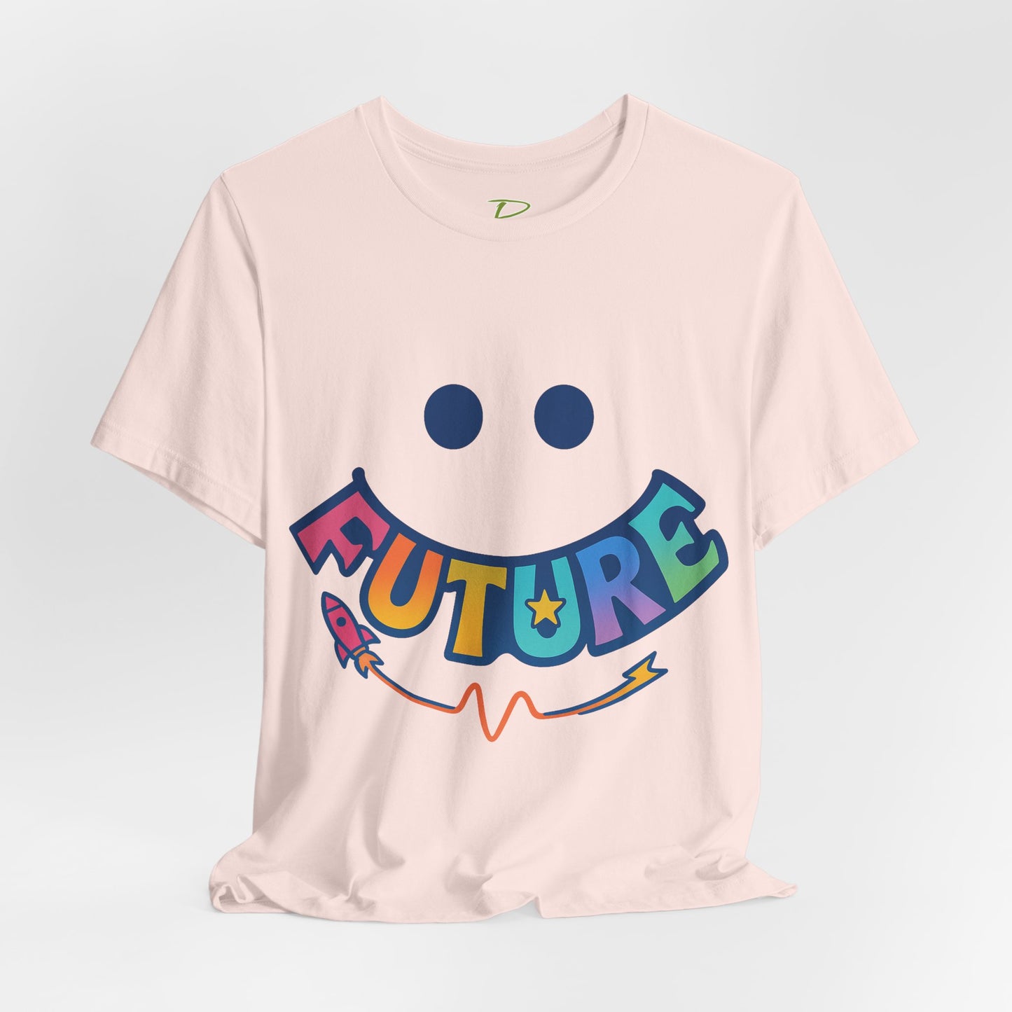 Colorful Future Smiley Unisex Tee - Vibrant Graphic T-Shirt for Optimism and Fun - Lightweight Fabric T-shirt