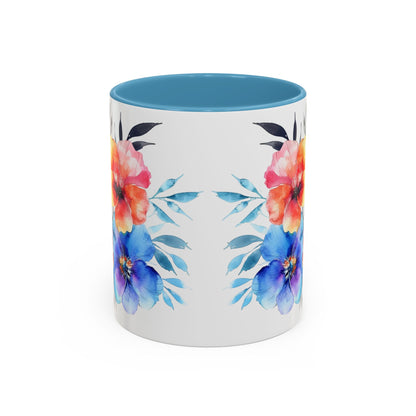Oil colored  Wildflowers Accent Coffee Mug,  (11oz, 15oz)