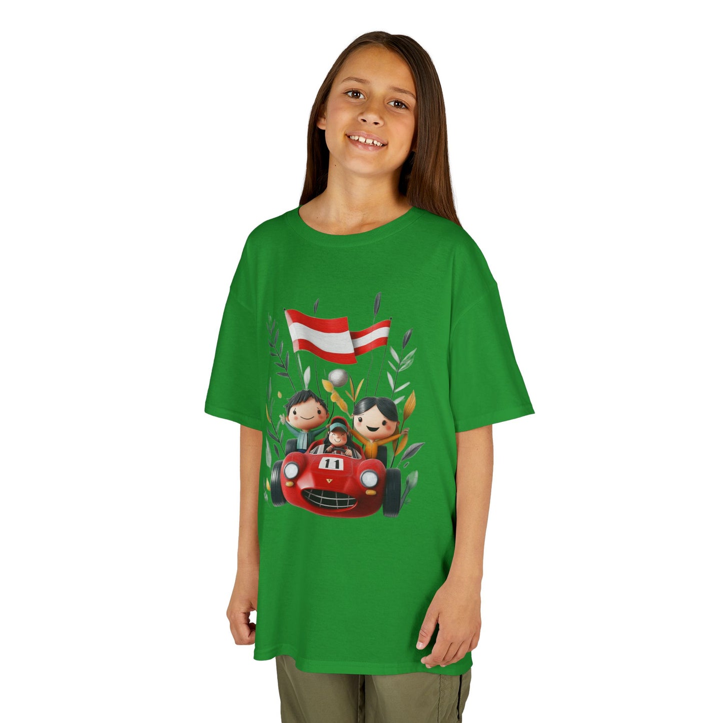 Youth Heavy Cotton™ Tee - Funny Race Car Graphic T-shirt for Kids