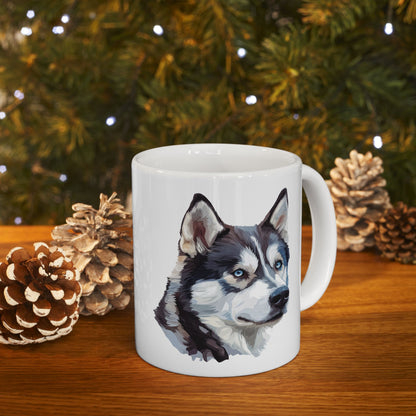 Siberian Husky Dog Coffee Mug - Ceramic Mug, (11oz, 15oz)