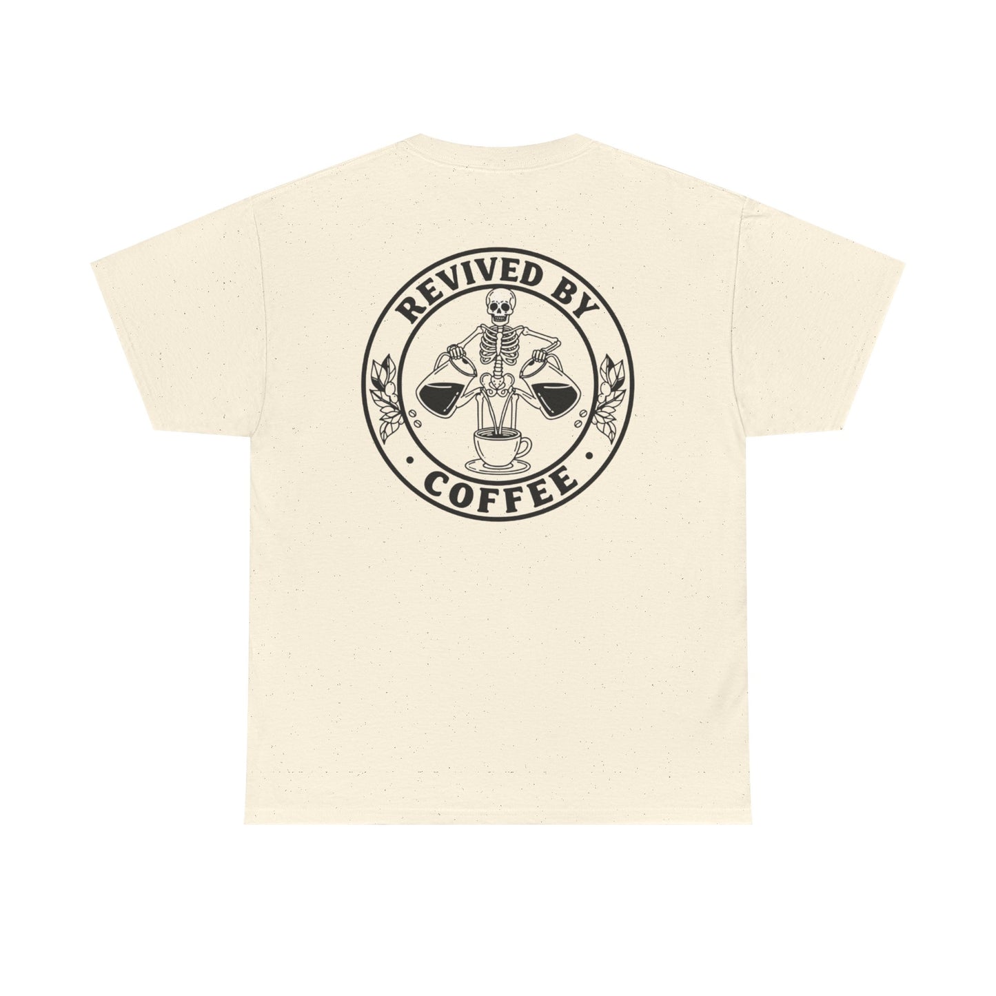 Revived by Coffee Unisex Heavy Cotton Tee - Perfect for Coffee Lovers