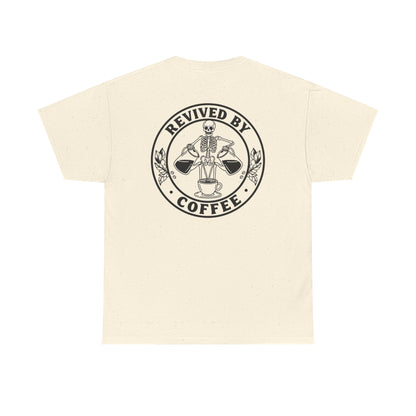 Revived by Coffee Unisex Heavy Cotton Tee - Perfect for Coffee Lovers