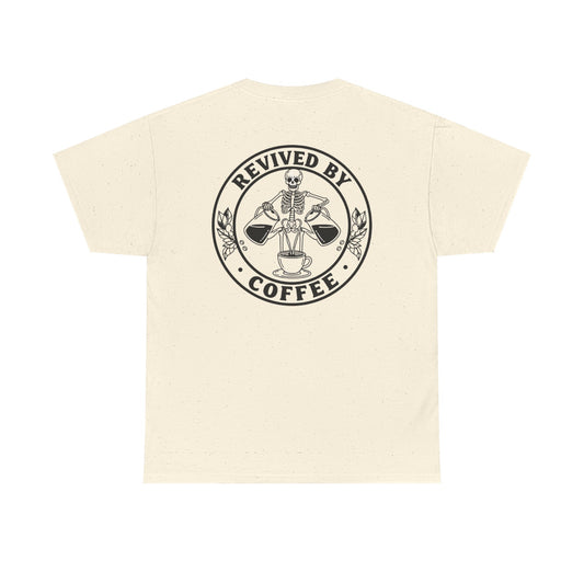 Revived by Coffee Unisex Heavy Cotton Tee - Perfect for Coffee Lovers