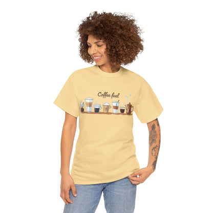Coffee Cups T-shirt - Unisex Heavy Cotton Tee