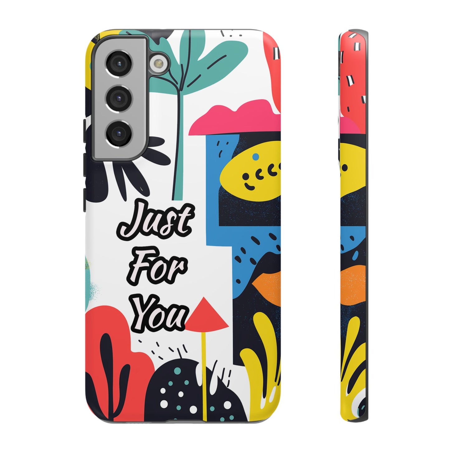 Colorful Phone Case with "Just For You" Design - Fun Gift, Unique Phone Accessory, Vibrant Design, Custom Gift Idea, Personal Touch