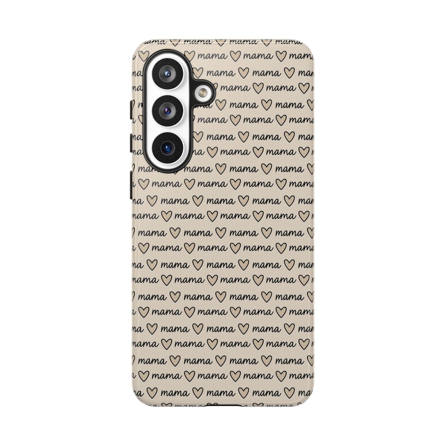 Mama Script Heart Pattern Phone Case