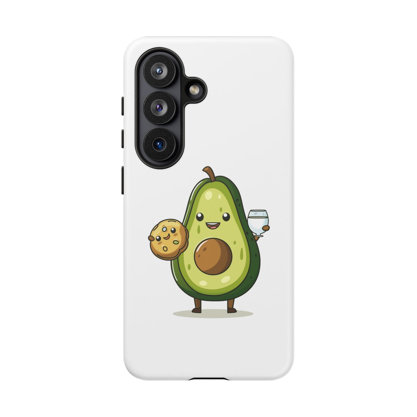 Tough Cases with Cute avocado cartoon character for iPhone, Samsung, and Google case