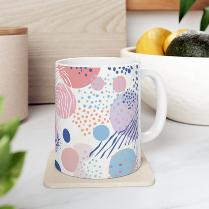 Geometric Shapes Ceramic Mug - (11oz, 15oz)