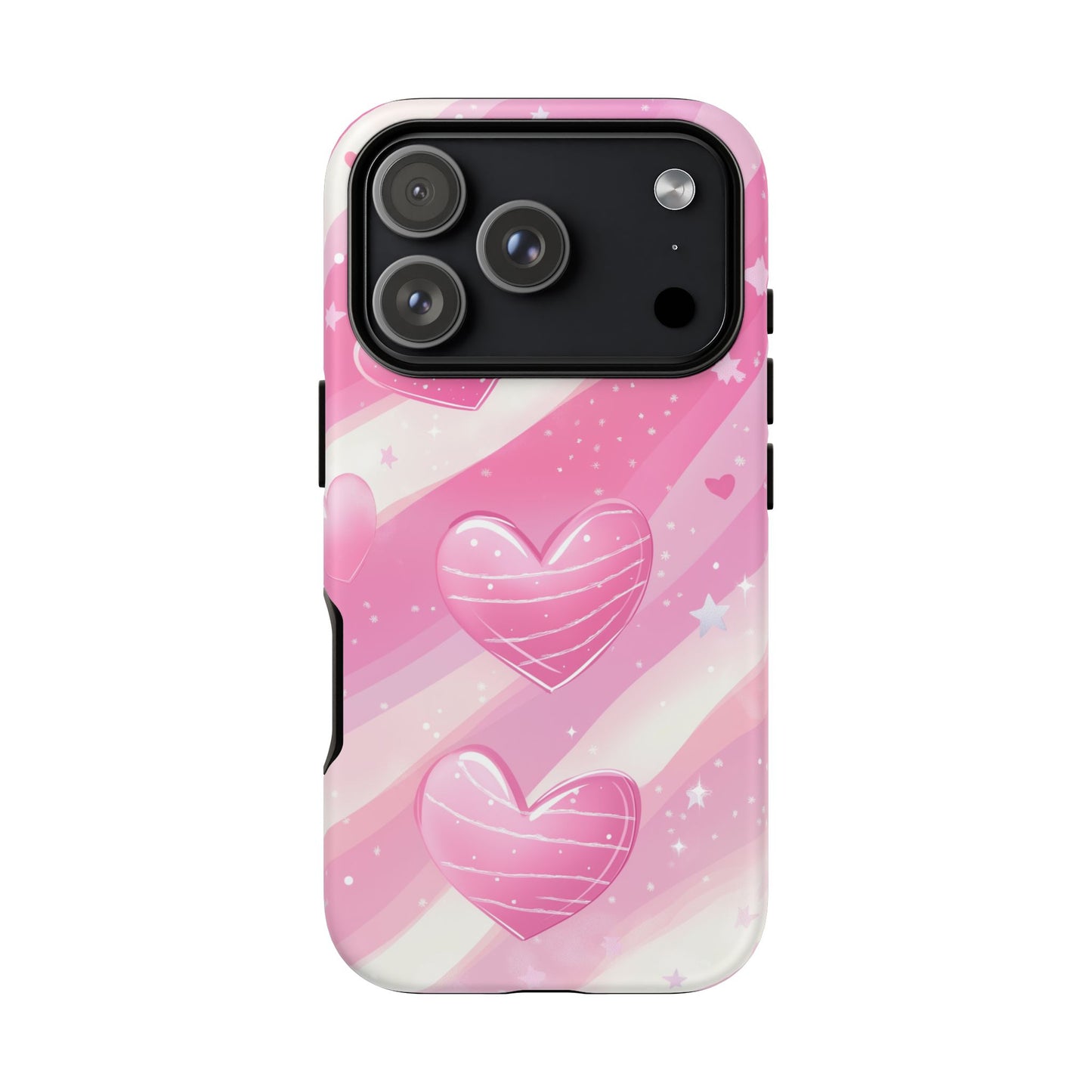 Pink Hearts Phone Case - iPhone, Samsung, and Google case