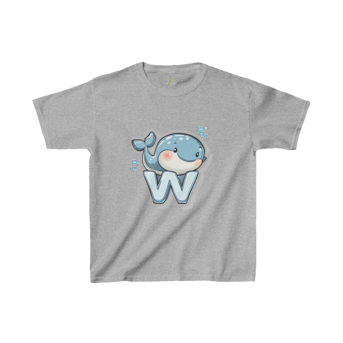 Youth Heavy Cotton™ Tee - Unisex Cute Cartoon Whale Design T-Shirt