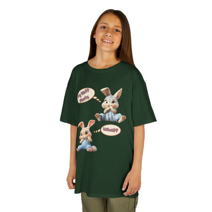 Cute Bunny Youth Heavy Cotton Tee - "My Butt Hurts" Graphic T-Shirt