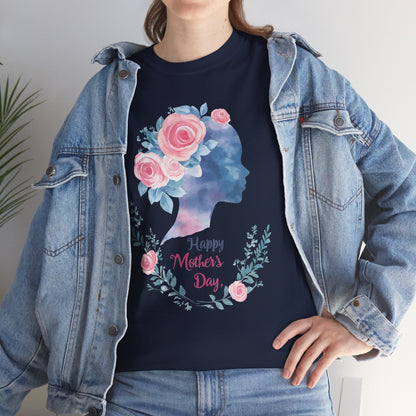 Floral Mother’s Day Heavy Cotton Tee - Gift for Mom