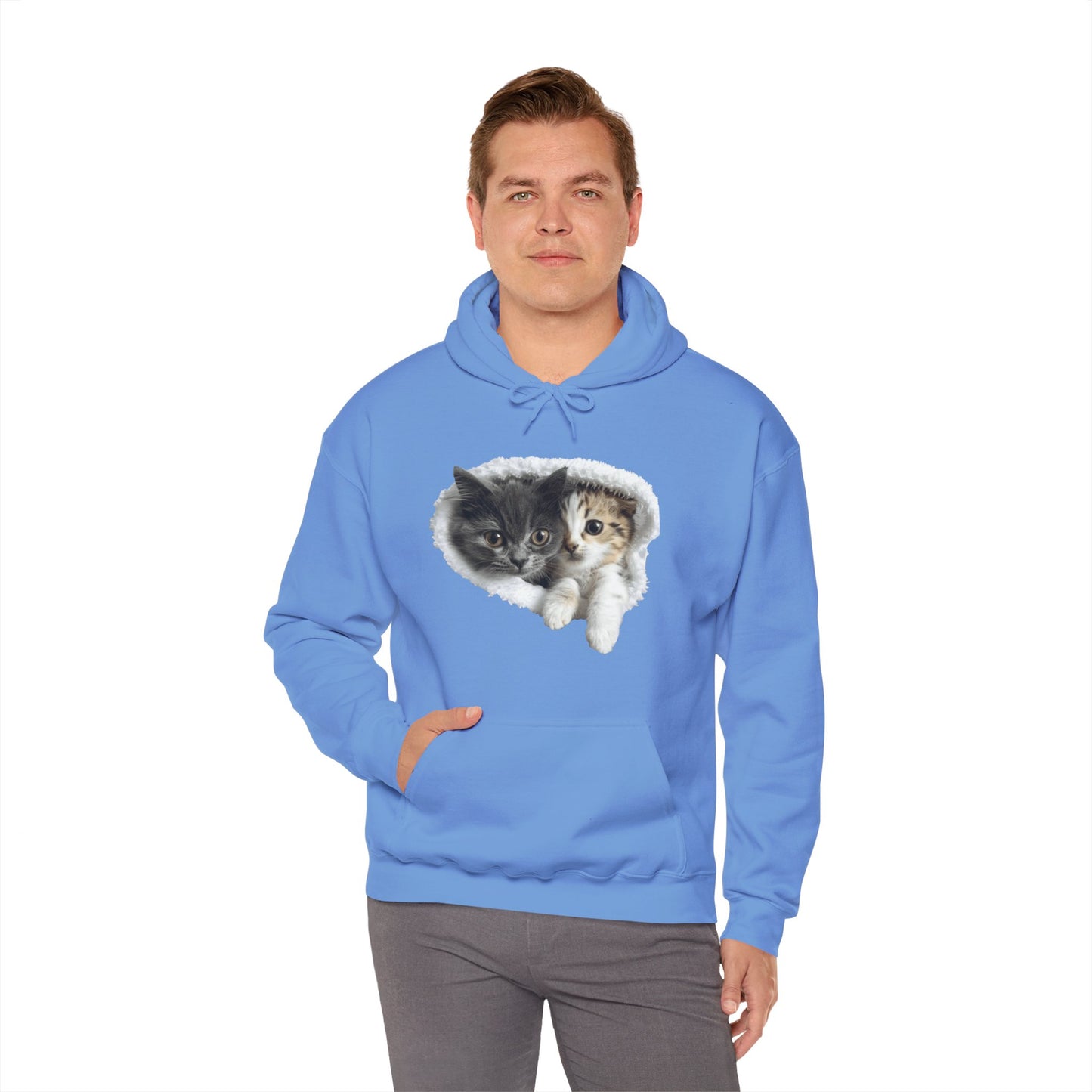 Cute Cat Design for Cat Lovers - Unisex Heavy Blend™ Hooded Sweatshirt - Cat Hoodies for Men and Women