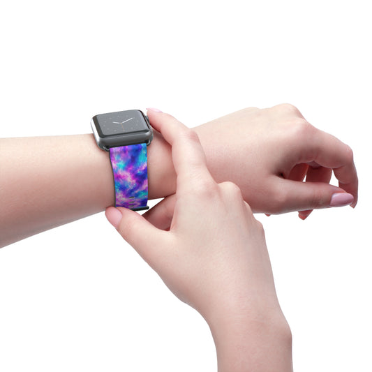 Aesthetic Purple Blue Nebula Apple Watch Band