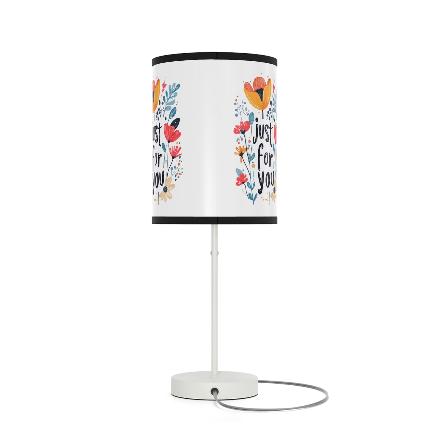 Floral Table Lamp - "Just For You" Design - Gift - Lamp on a Stand, US|CA plug - Table Lamps