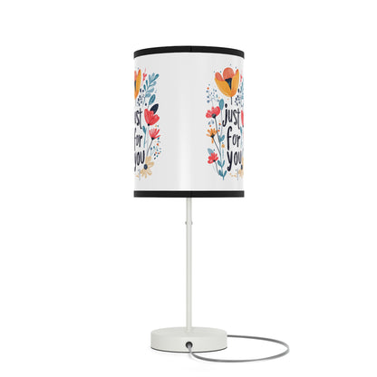 Floral Table Lamp - "Just For You" Design - Gift - Lamp on a Stand, US|CA plug - Table Lamps