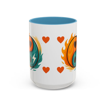 Bold Yin Yang Accent Coffee Mug – 11oz & 15oz – Perfect for Coffee Lovers