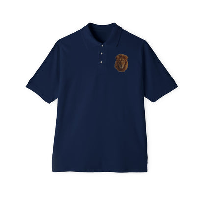 Men's Polo Striking Lion Design