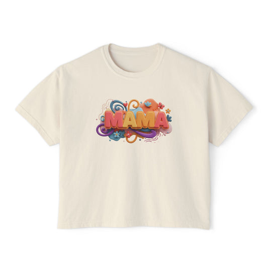 Mama Boxy Tee – Casual Women's T-Shirt for Moms - Women's Boxy Tee