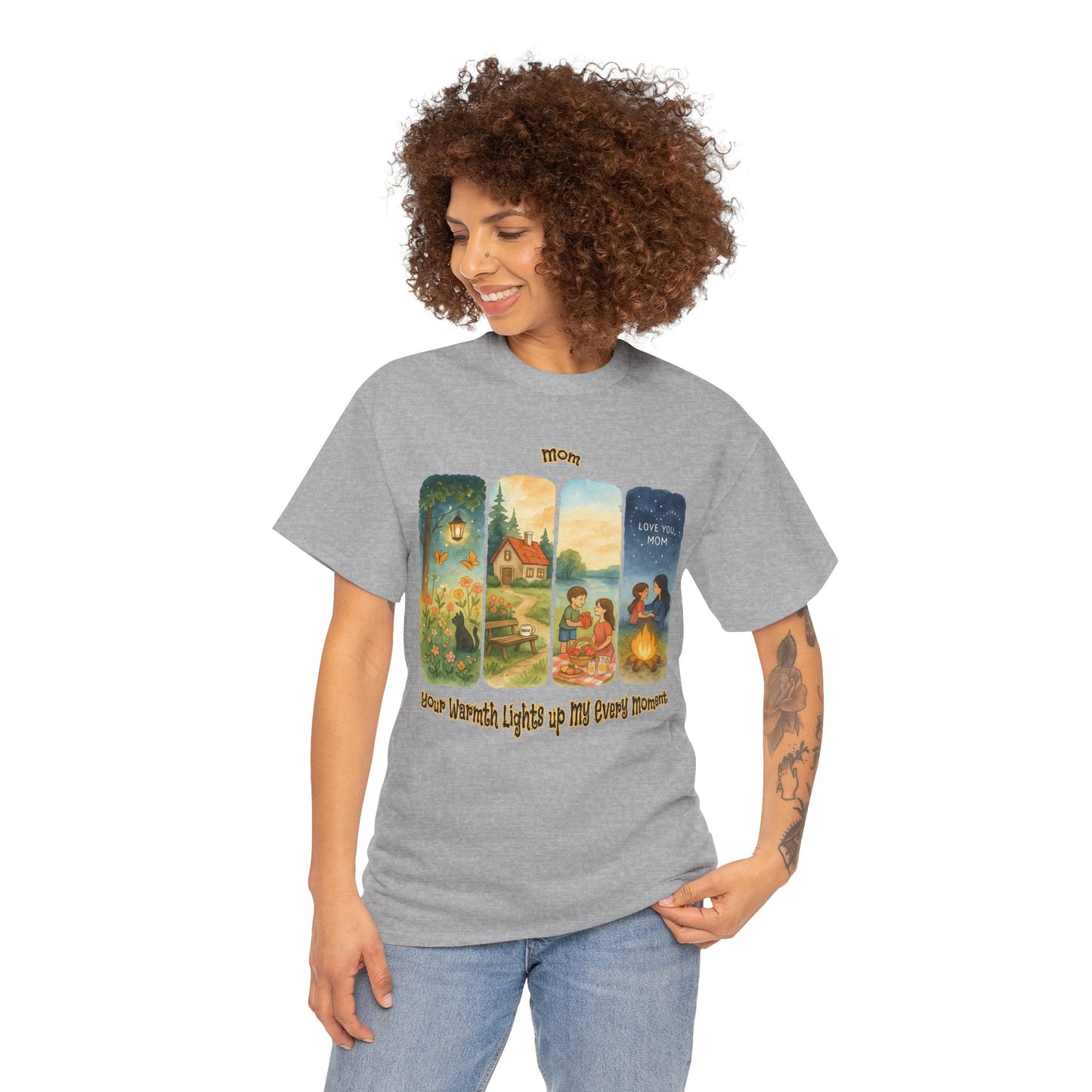 Mom Love Unisex Cotton Tee - Nostalgic & Heartwarming Gift for Mother's Day - Birthday Gift