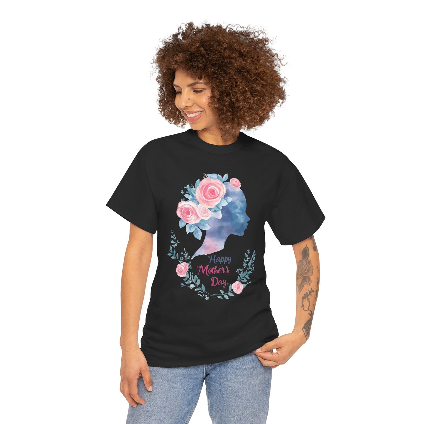 Floral Mother’s Day Heavy Cotton Tee - Gift for Mom