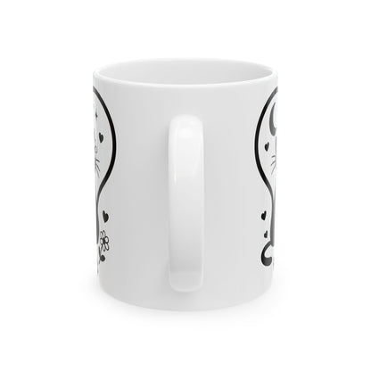 Cute Cat Lover Ceramic Mug - 11oz & 15oz - Perfect for Home & Office