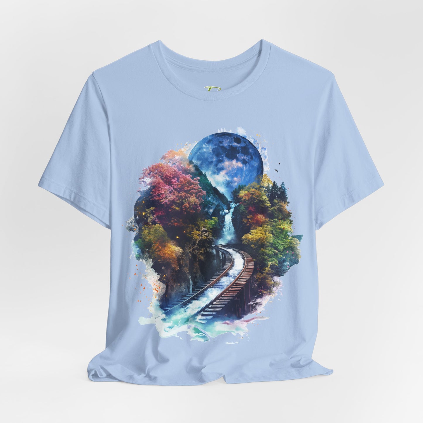 Classic and Unisex T-Shirt with 3D Watercolor design - Lightweight Fabric Tee