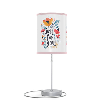 Floral Table Lamp - "Just For You" Design - Gift - Lamp on a Stand, US|CA plug - Table Lamps