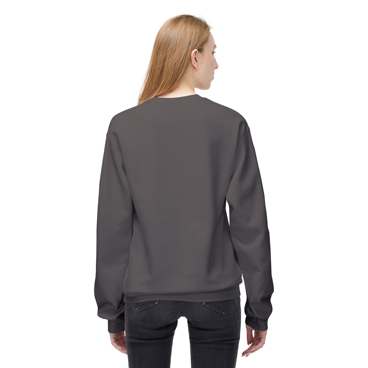 Unisex Midweight Soft style Fleece Crewneck Sweatshirt - Majestic Lion Design Sweatshirt