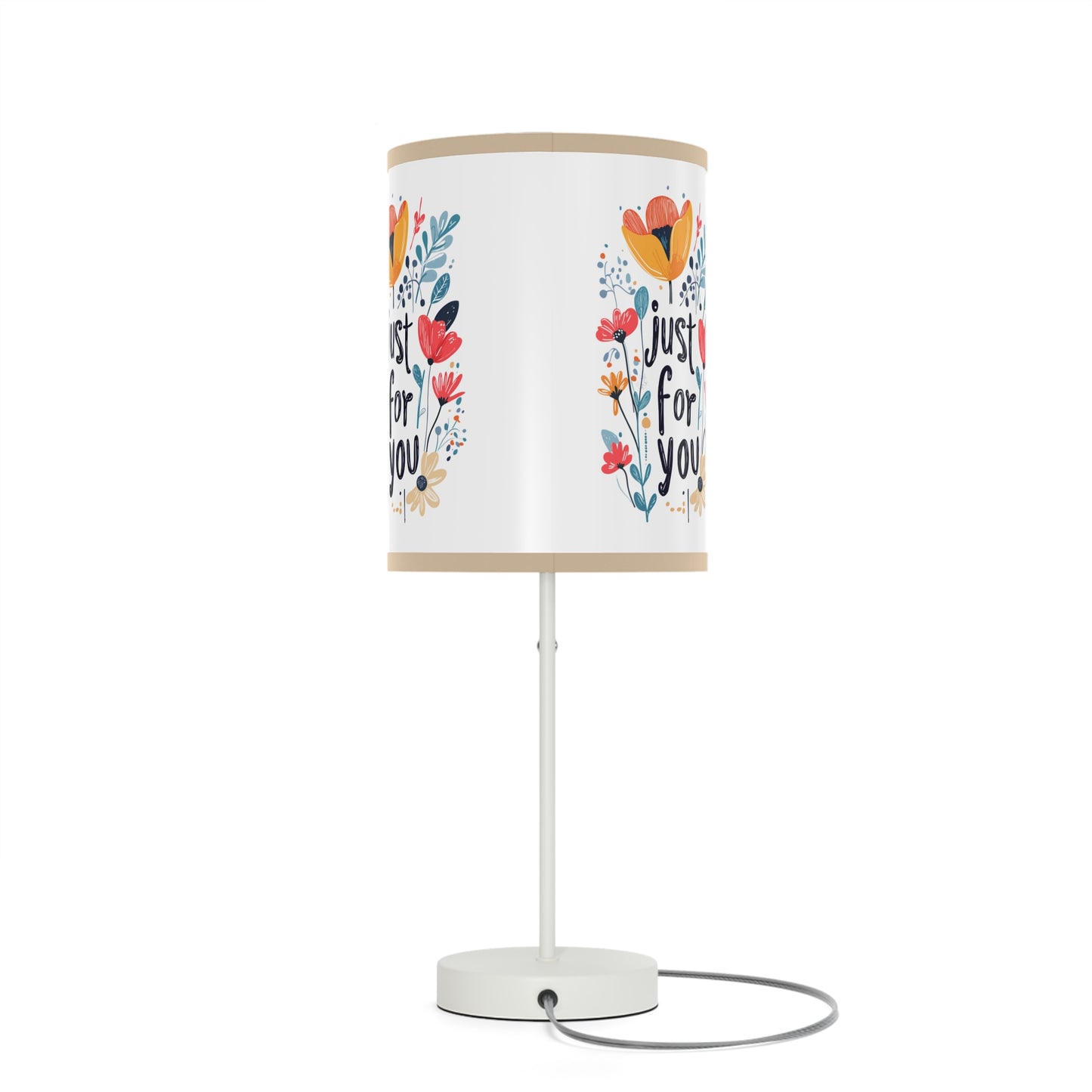 Floral Table Lamp - "Just For You" Design - Gift - Lamp on a Stand, US|CA plug - Table Lamps
